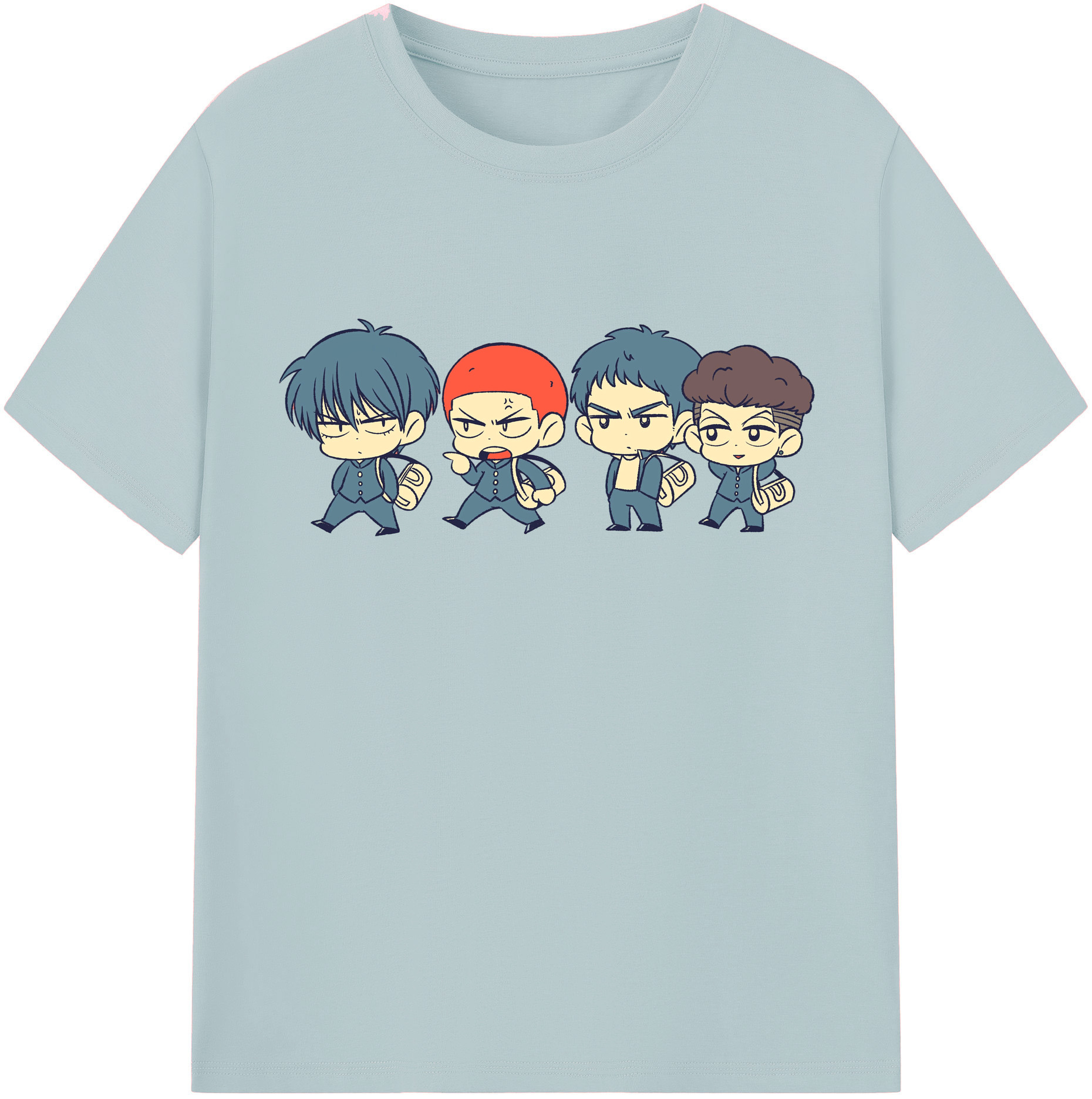 SLAM DUNK／スラムダンク 綿100％半袖Tシャツ（フロントプリント）